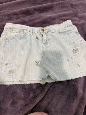 Rue21 Light Blue Distressed Denim Jean Shorts